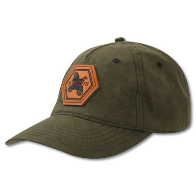 Kevin's Leather Quail Patch Waxed Cotton Cap-Men's Accessories-Olive-ONE SIZE-Kevin's Fine Outdoor Gear & Apparel