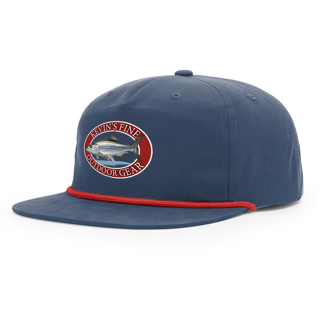 Kevin's Vintage Tarpon Rope Cap-Men's Accessories-Navy/Red Rope-Kevin's Fine Outdoor Gear & Apparel