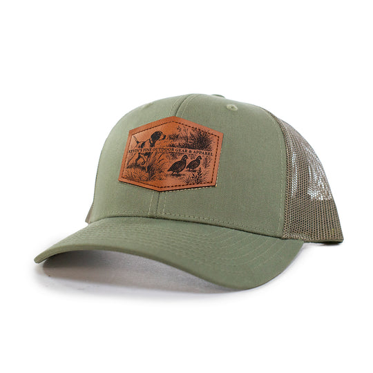 Kevin's Richardson Leather Pointer Patch Cap-Men's Accessories-Solid Loden-Kevin's Fine Outdoor Gear & Apparel