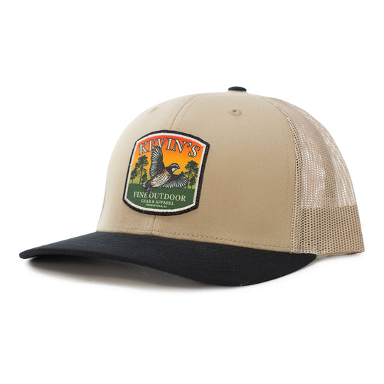 Kevin's Richardson Kevin's Quail Sunset Cap-Men's Accessories-Khaki/Black-Kevin's Fine Outdoor Gear & Apparel