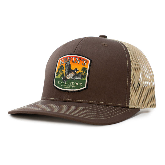 Kevin's Richardson Kevin's Quail Sunset Cap-Men's Accessories-Brown/Dark Khaki-Kevin's Fine Outdoor Gear & Apparel
