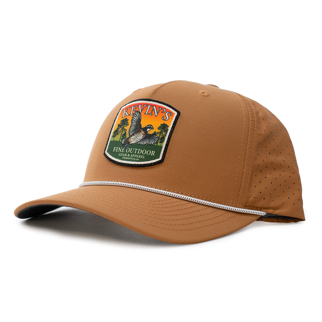 Kevin's Richardson Kevin's Quail Sunset Performance Rope Cap-Men's Accessories-Clay/White-Kevin's Fine Outdoor Gear & Apparel