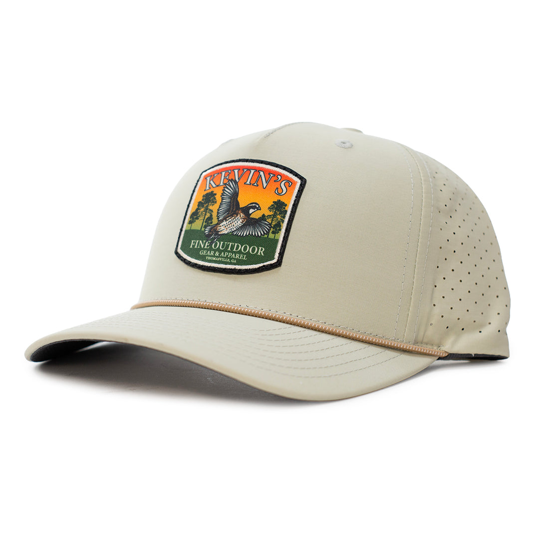 Kevin's Richardson Kevin's Quail Sunset Performance Rope Cap-Men's Accessories-Oatmilk/Elmwood-Kevin's Fine Outdoor Gear & Apparel