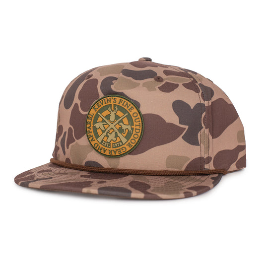 Kevin's Richardson Quad Logo Rope Cap-Men's Accessories-Bark Duck Camo w/ Brown Rope-Kevin's Fine Outdoor Gear & Apparel
