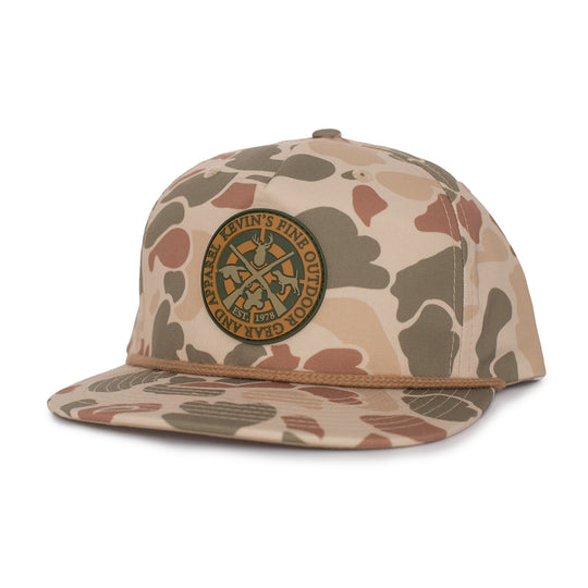 Kevin's Richardson Quad Logo Rope Cap-Men's Accessories-Harvest Duck Camo w/ Light Brown-Kevin's Fine Outdoor Gear & Apparel