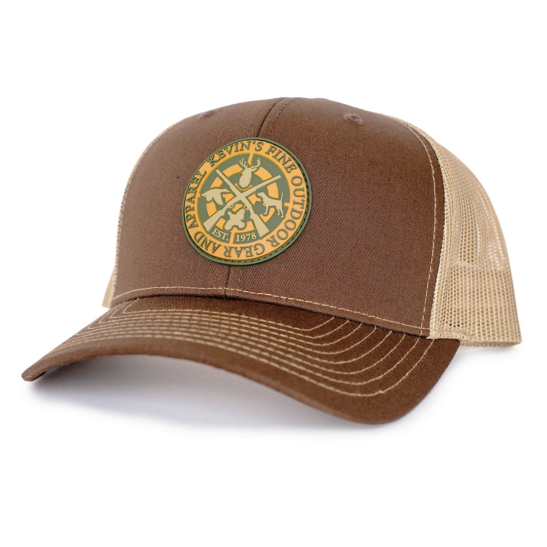 Kevin's Richardson Quad Logo Cap-Men's Accessories-Split Brown/Khaki-Kevin's Fine Outdoor Gear & Apparel
