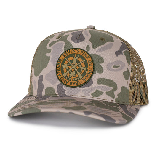 Kevin's Richardson Quad Logo Cap-Men's Accessories-Marsh Duck Camo/Loden-Kevin's Fine Outdoor Gear & Apparel