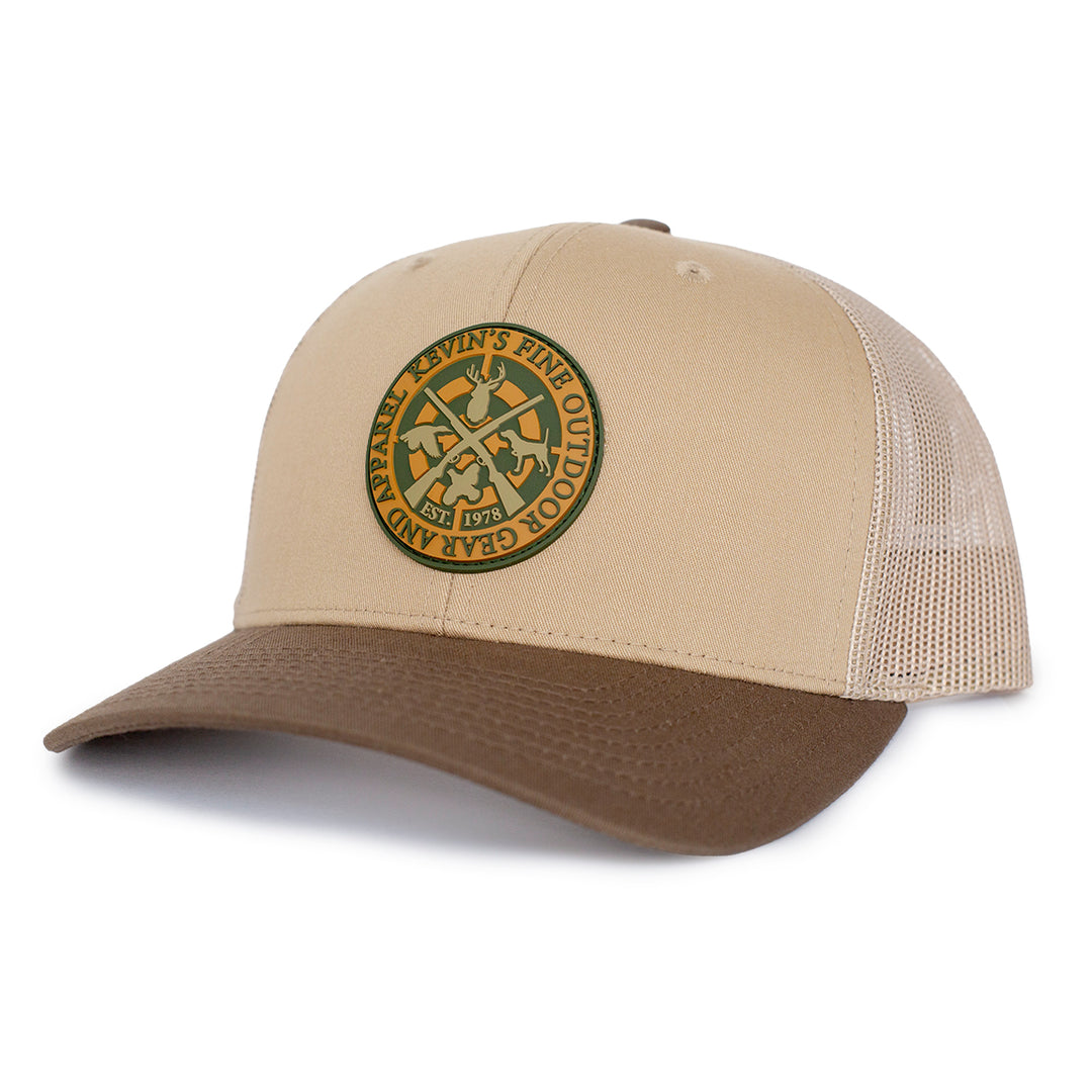 Kevin's Richardson Quad Logo Cap-Men's Accessories-Khaki/Chocolate Chip-Kevin's Fine Outdoor Gear & Apparel
