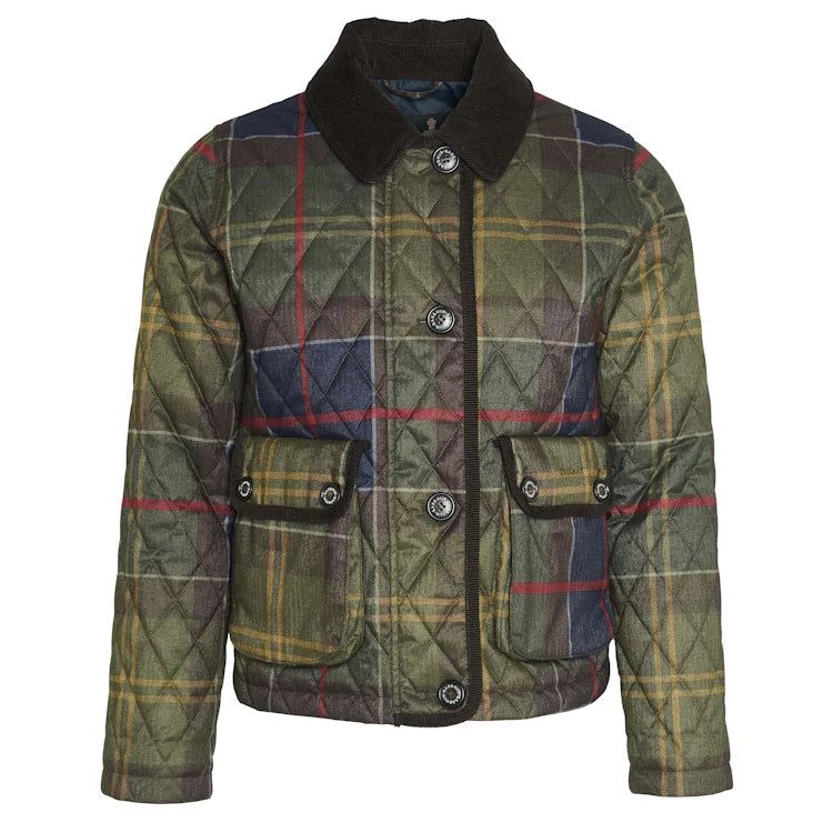 Barbour Loudon Quilt Jacket-Women's Clothing-Classic Tartan-US 2/UK 6-Kevin's Fine Outdoor Gear & Apparel