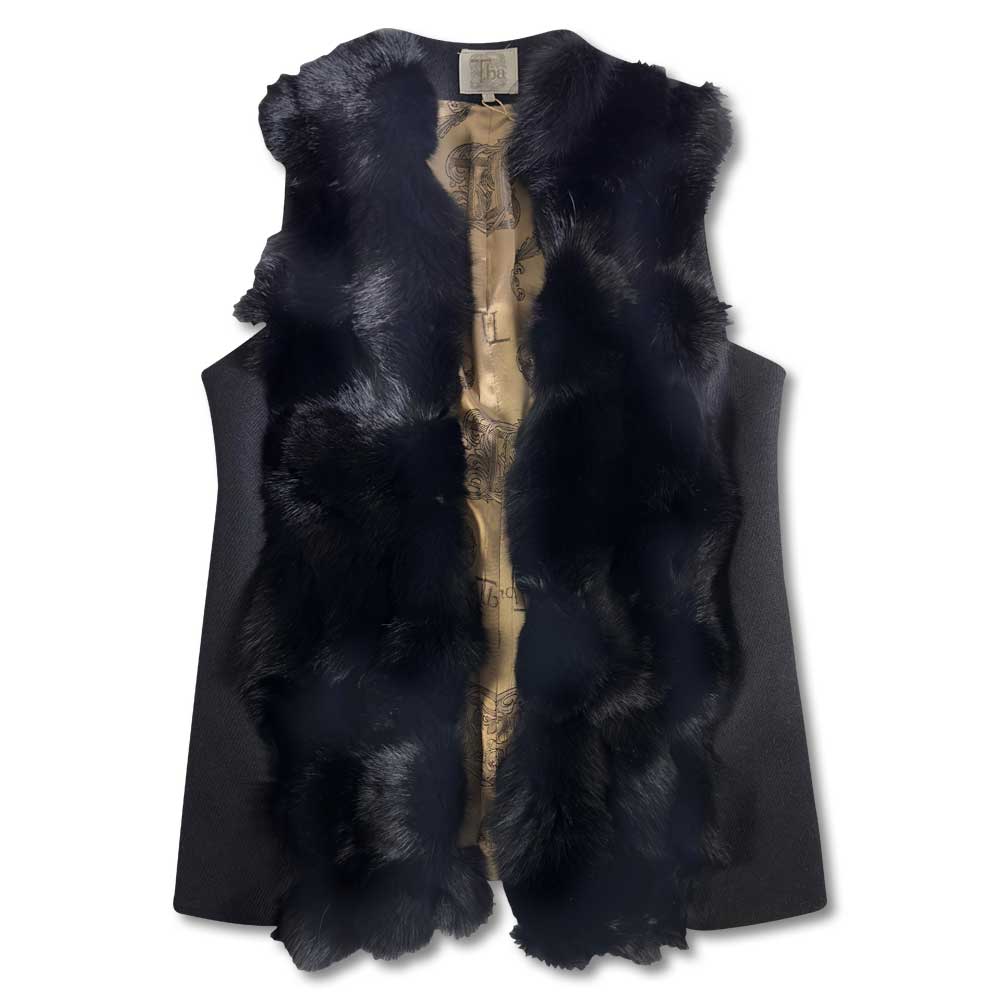 T. Ba Chaleco St. Petersburg Knit Tweed Vest-Women's Accessories-BLACK-38/US 2-Kevin's Fine Outdoor Gear & Apparel