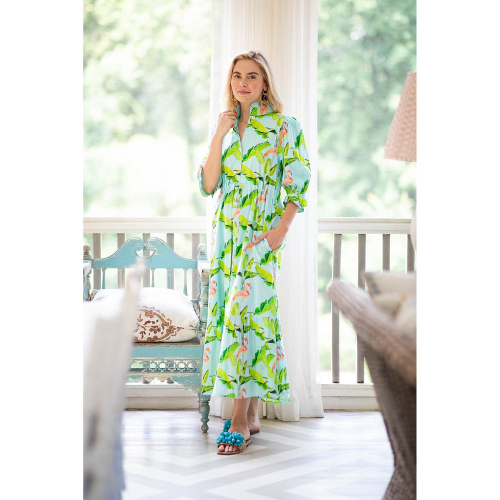 Holly Shae Birds in Paradise Catherine Dress-Women's Clothing-Blue Flamingo-XS/S-Kevin's Fine Outdoor Gear & Apparel