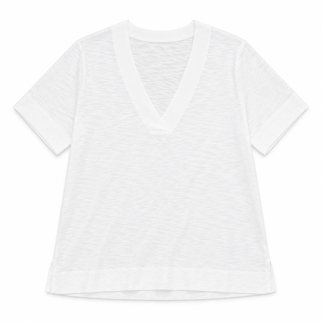 Lilla P Damen-T-Shirt mit kurzen Ärmeln und V-Ausschnitt