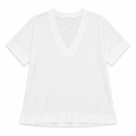 Lilla P Damen-T-Shirt mit kurzen Ärmeln und V-Ausschnitt
