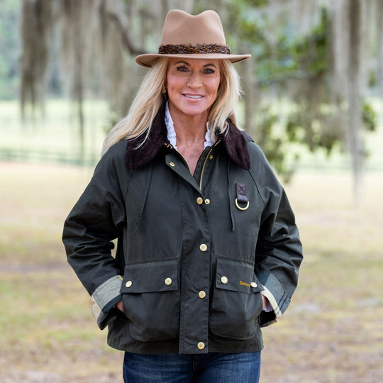 Barbour Reighton Waxed Jacket-Women's Clothing-Kevin's Fine Outdoor Gear & Apparel