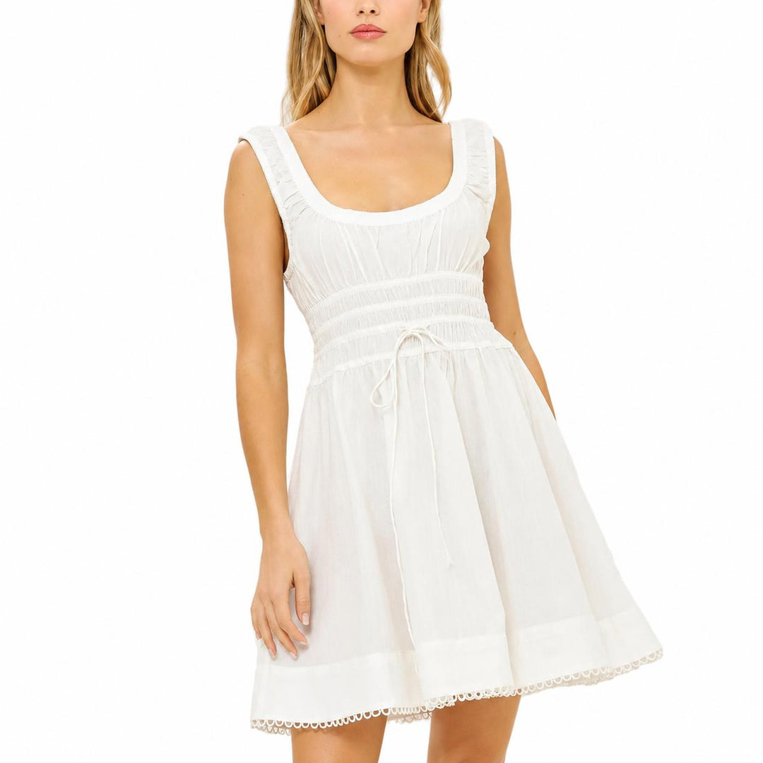 Oliphant Harper Mini Dress-Women's Clothing-Tisbury White-XS-Kevin's Fine Outdoor Gear & Apparel