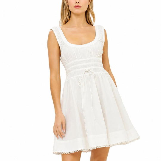Oliphant Harper Mini Dress-Women's Clothing-Tisbury White-XS-Kevin's Fine Outdoor Gear & Apparel
