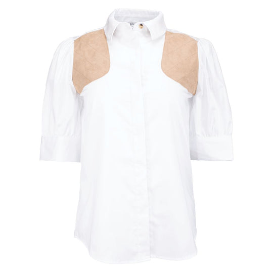 Kevin's Huntress Short Sleeve Puff Sleeve Blouse-Women's Clothing-White-0-Kevin's Fine Outdoor Gear & Apparel