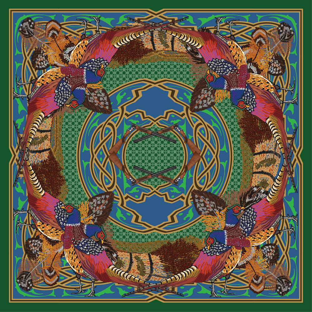Kevin's Ringneck Royale Pheasant Scarf-Women's Accessories-Green-Kevin's Fine Outdoor Gear & Apparel