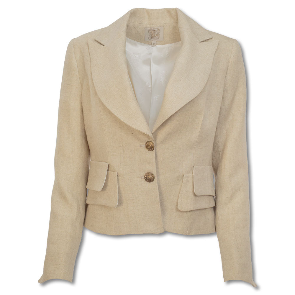 T.ba Linen Jazz Aya Jacket-Women's Clothing-Solid Stone-36/US 0-Kevin's Fine Outdoor Gear & Apparel