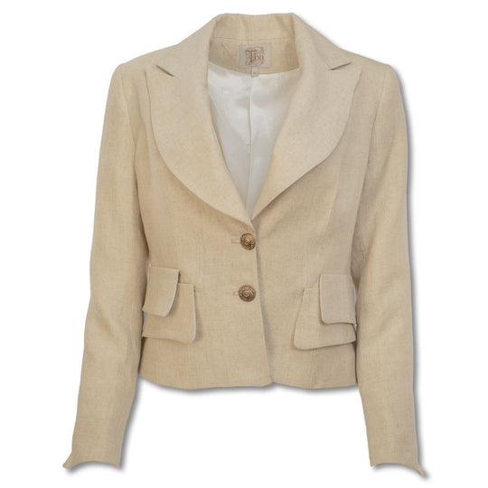 T.ba Linen Jazz Aya Jacket-Women's Clothing-Solid Stone-36/US 0-Kevin's Fine Outdoor Gear & Apparel