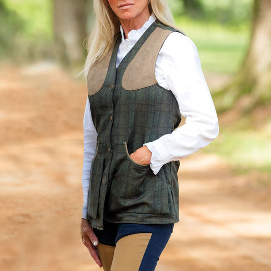 Tweed-Jagdweste für Damen