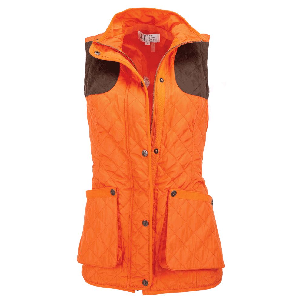 Huntress Quilted Vest with Gamebird Lining-Women's Clothing-Blaze Orange-XS-Kevin's Fine Outdoor Gear & Apparel