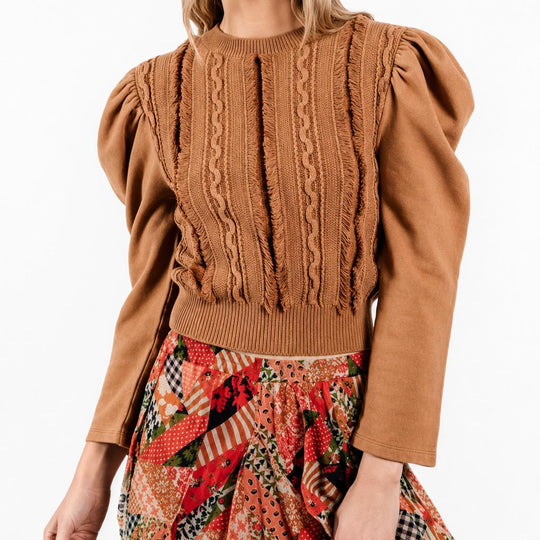 Love The Label Liv Knit Pullover-Women's Clothing-Caramel-XS-Kevin's Fine Outdoor Gear & Apparel