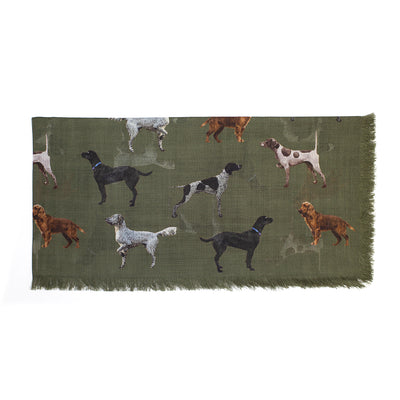 Kevin’s Hunting Dogs Scarf-Women's Accessories-OLIVE-Kevin's Fine Outdoor Gear & Apparel