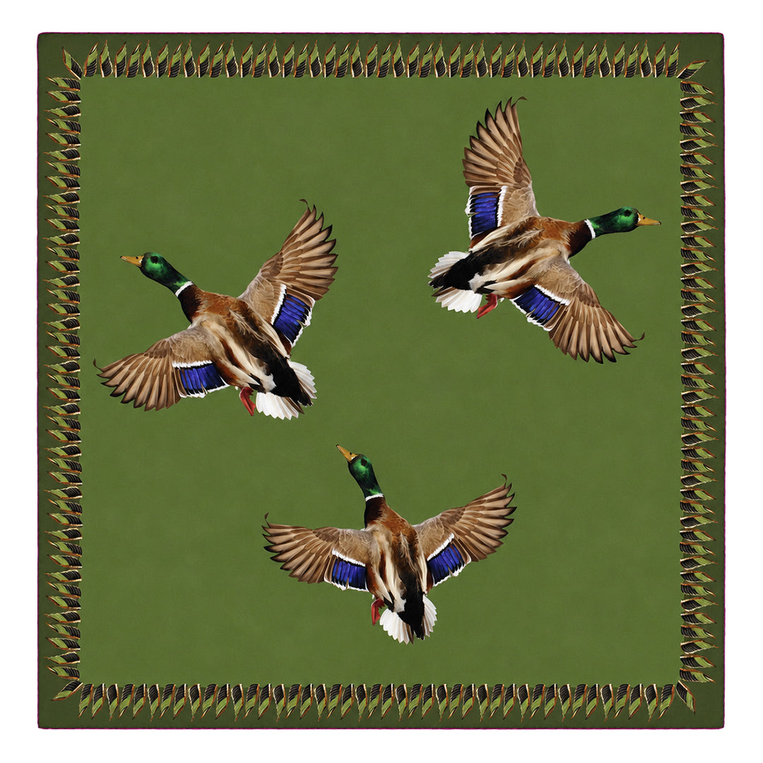 Kevin's Finest Duck Silk Scarf-Women's Accessories-Green-Mallard-Kevin's Fine Outdoor Gear & Apparel