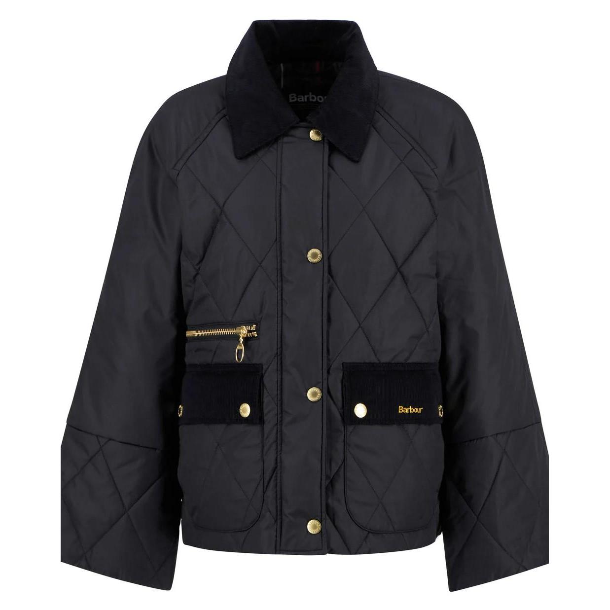 Barbour Martha Quilted Jacket-Women's Clothing-Black/Classic Tartan-US 4-Kevin's Fine Outdoor Gear & Apparel