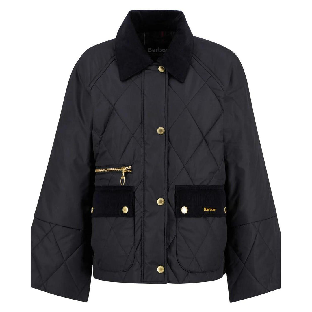 Barbour Martha Quilted Jacket-Women's Clothing-Black/Classic Tartan-US 4-Kevin's Fine Outdoor Gear & Apparel