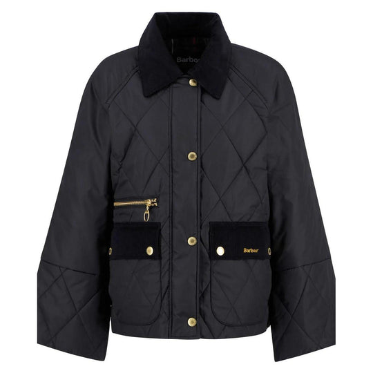Barbour Martha Quilted Jacket-Women's Clothing-Black/Classic Tartan-US 4-Kevin's Fine Outdoor Gear & Apparel