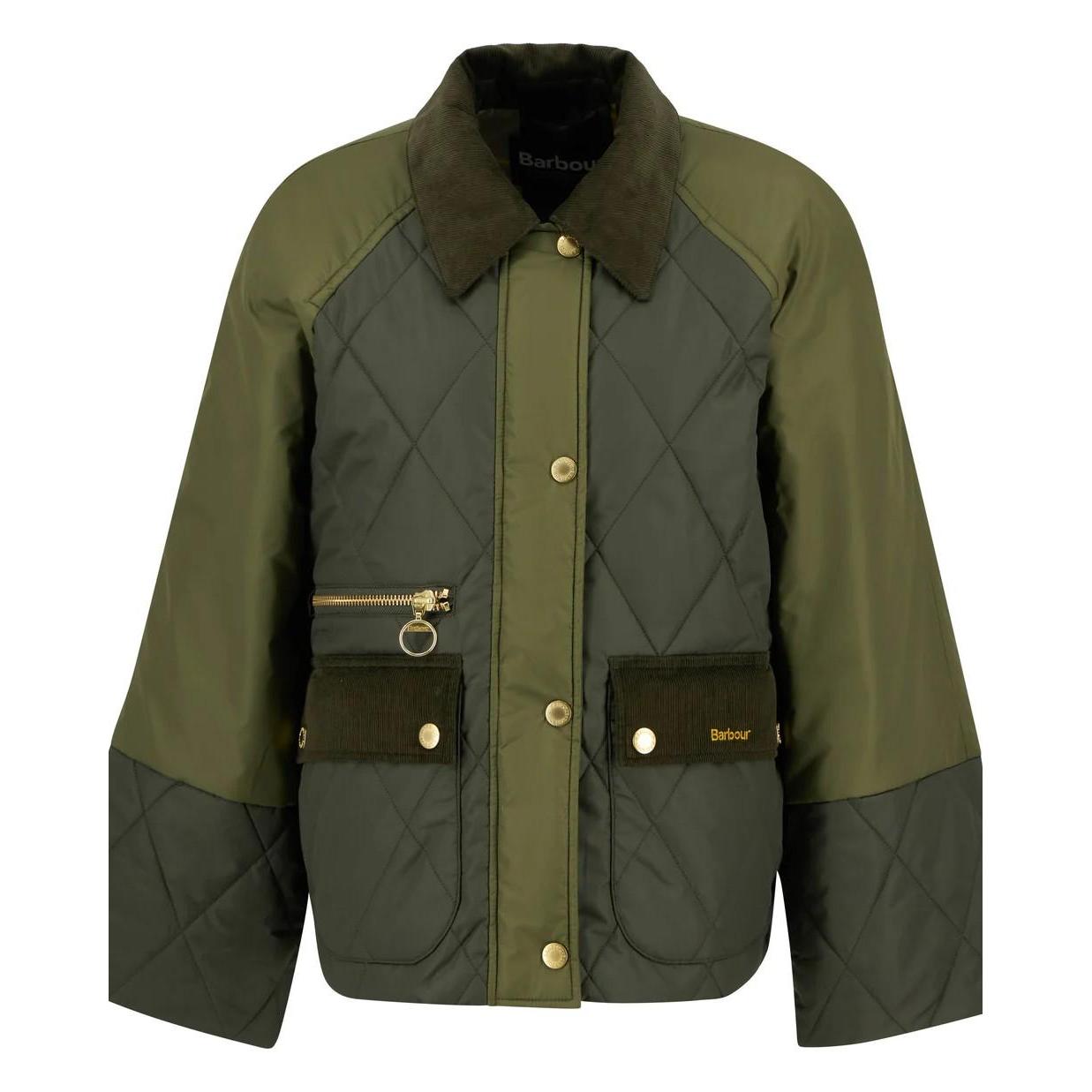 Barbour Martha Quilted Jacket-Women's Clothing-Olive/Dark Moss/Ancient Tartan-US 4-Kevin's Fine Outdoor Gear & Apparel