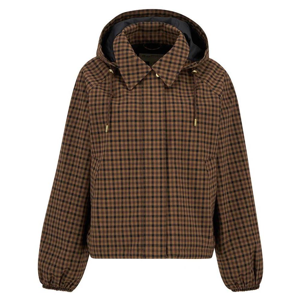 Barbour Audrey Showerproof Jacket-Women's Clothing-Vicuna Gingham Check-US 4-Kevin's Fine Outdoor Gear & Apparel