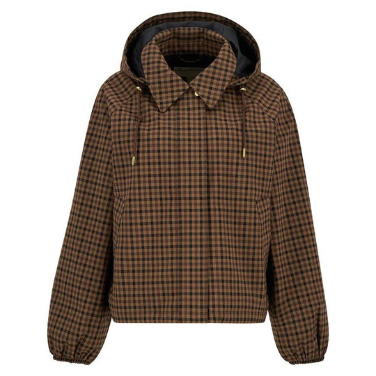 Barbour Audrey Showerproof Jacket-Women's Clothing-Vicuna Gingham Check-US 4-Kevin's Fine Outdoor Gear & Apparel