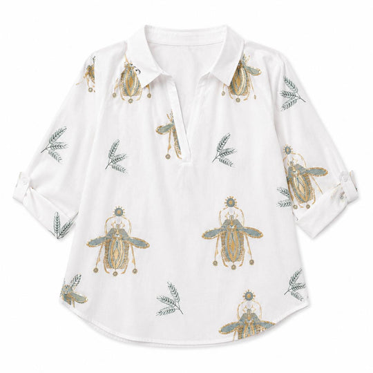 Aether Concept Cotton Top-Women's Clothing-Off White/Green-XS-Kevin's Fine Outdoor Gear & Apparel