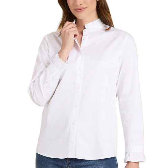 Tyler Boe Kelsey Ruffle Collar Shirt-Women's Clothing-Kevin's Fine Outdoor Gear & Apparel