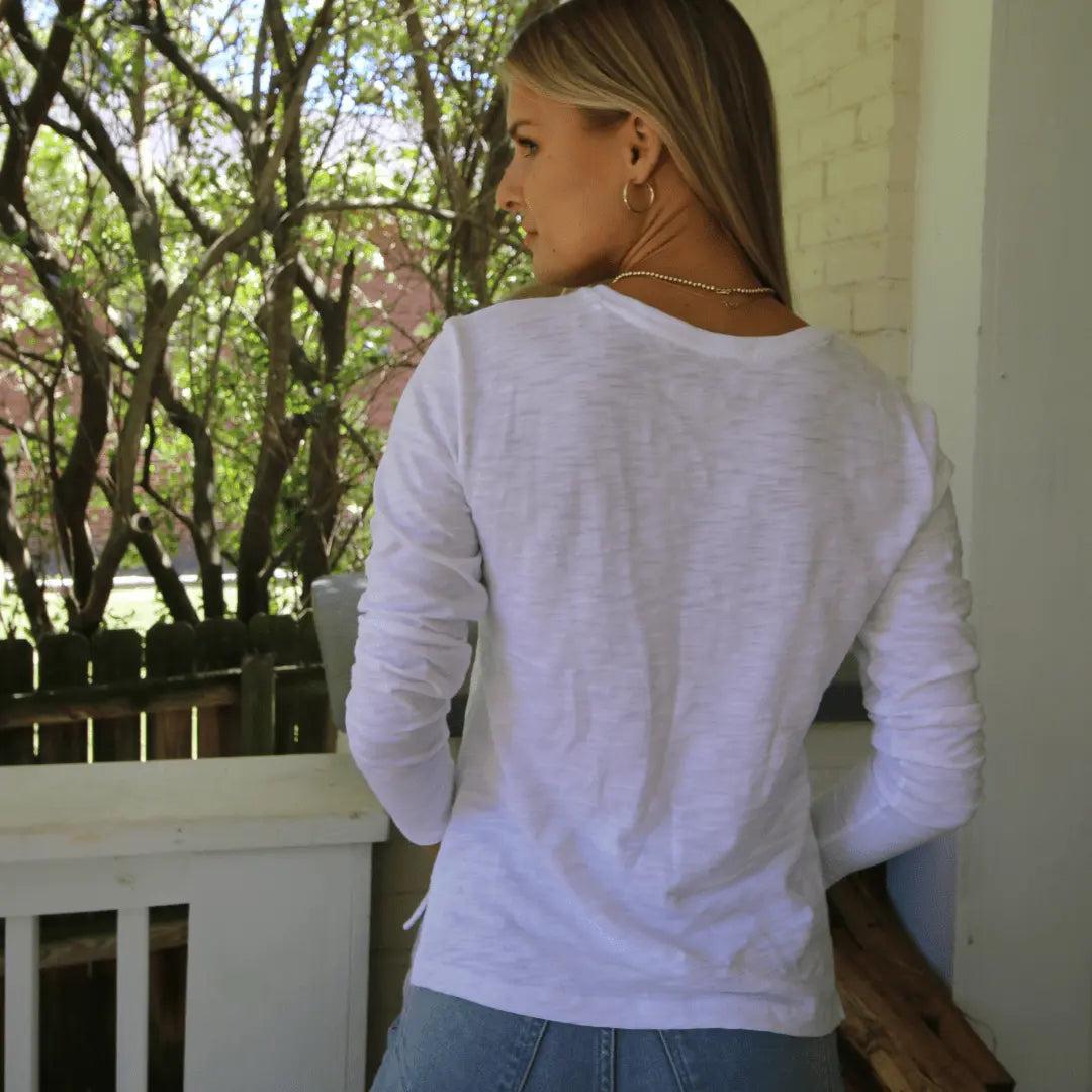 Erin Gray Women's Long Sleeve Jeans V Neck-Women's Clothing-Kevin's Fine Outdoor Gear & Apparel