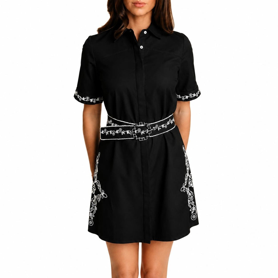 LaRoque Demi Dress-Women's Clothing-Black Embroidery-XS-Kevin's Fine Outdoor Gear & Apparel