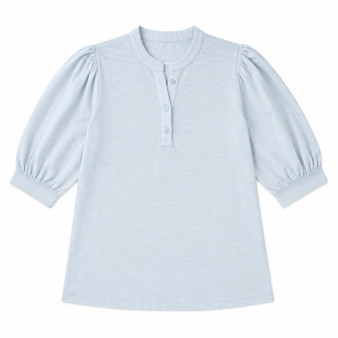 Erin Gray Women's Kate Puff-Sleeve V-Neck-Women's Clothing-Sky Blue-XS-Kevin's Fine Outdoor Gear & Apparel
