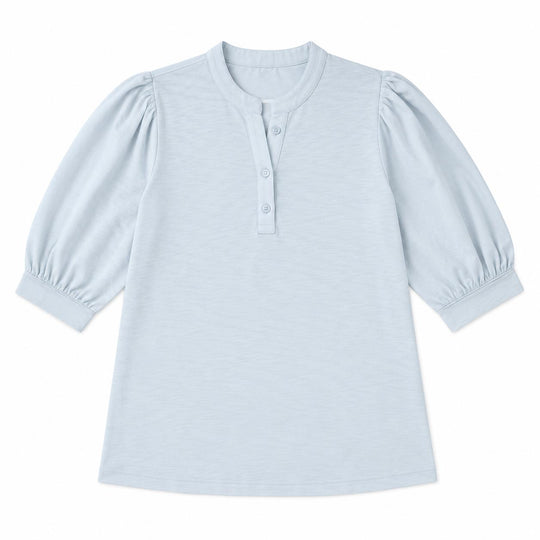 Erin Gray Women's Kate Puff-Sleeve V-Neck-Women's Clothing-Sky Blue-XS-Kevin's Fine Outdoor Gear & Apparel