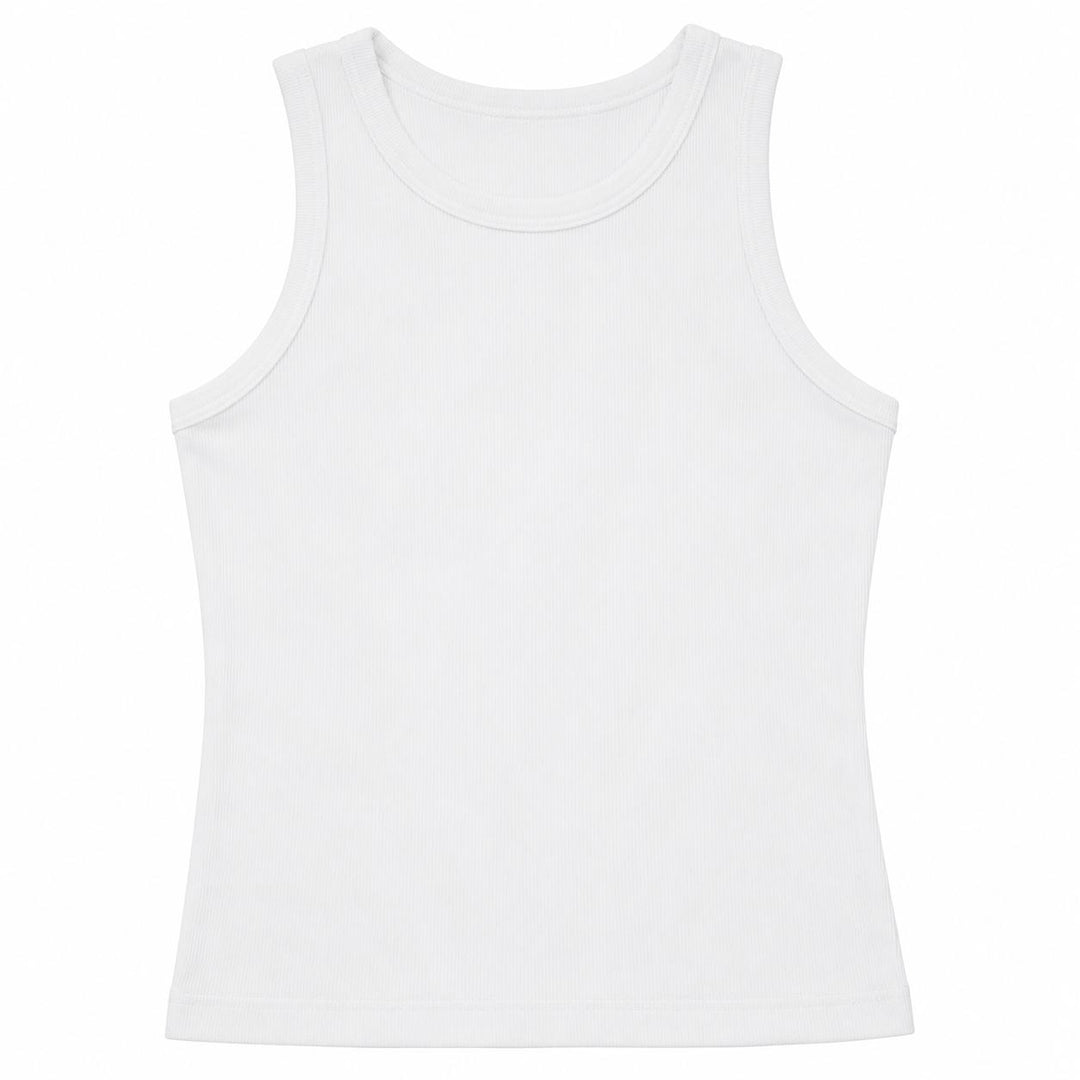 Erin Gray Luxe Elevated "Perfect Length" Ribbed High Neck Tank-Women's Clothing-Ivory-XS-Kevin's Fine Outdoor Gear & Apparel