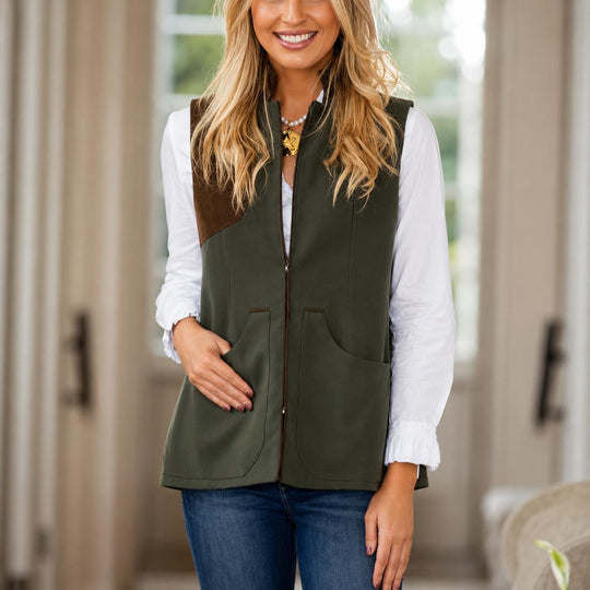 T.ba Ladies Canvas Medallion Vest-Women's Clothing-Kevin's Fine Outdoor Gear & Apparel