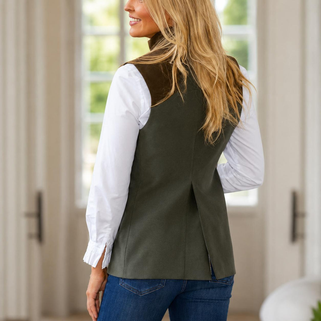 T.ba Ladies Canvas Medallion Vest-Women's Clothing-Kevin's Fine Outdoor Gear & Apparel