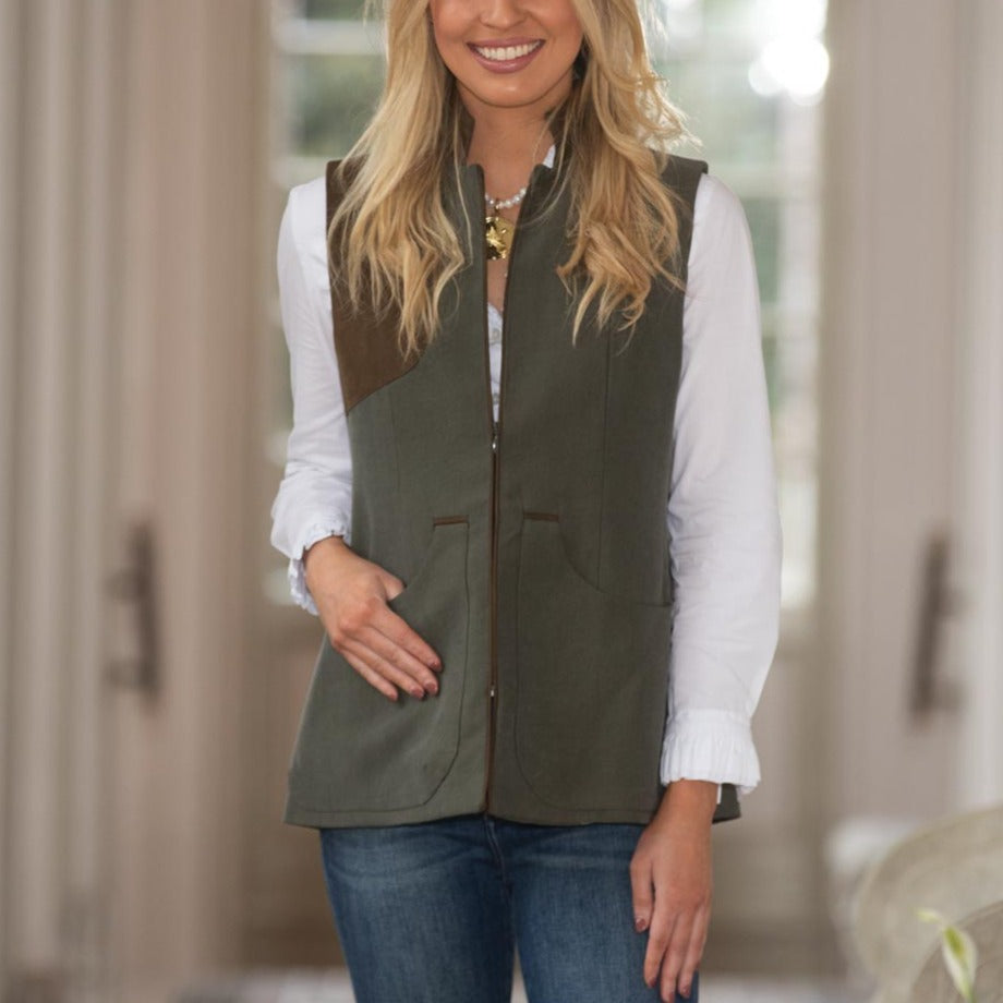 T.ba Ladies Canvas Medallion Vest-Women's Clothing-Kevin's Fine Outdoor Gear & Apparel