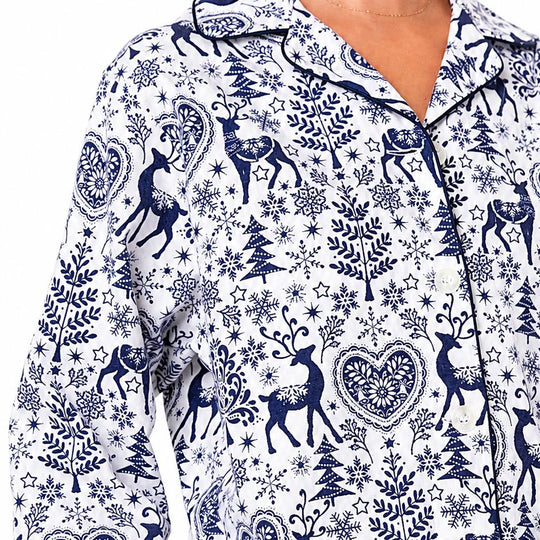 The Cat's Holly Jolly Flannel Long Sleeve Pajama Set-Women's Clothing-Kevin's Fine Outdoor Gear & Apparel