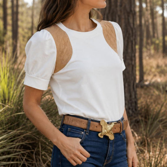 Kevin's Huntress Scoop Neck Puff Sleeve Shooting Tee-Women's Clothing-Kevin's Fine Outdoor Gear & Apparel