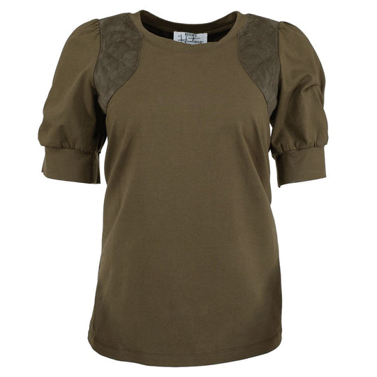 Kevin's Huntress Scoop Neck Puff Sleeve Shooting Tee-Women's Clothing-Olive-XS-Kevin's Fine Outdoor Gear & Apparel