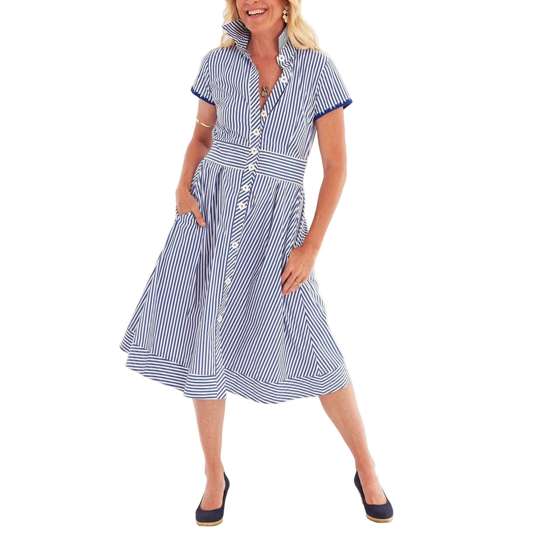 CK Bradley Women's Milan Dress-Women's Clothing-Navy Stripe-XS-Kevin's Fine Outdoor Gear & Apparel