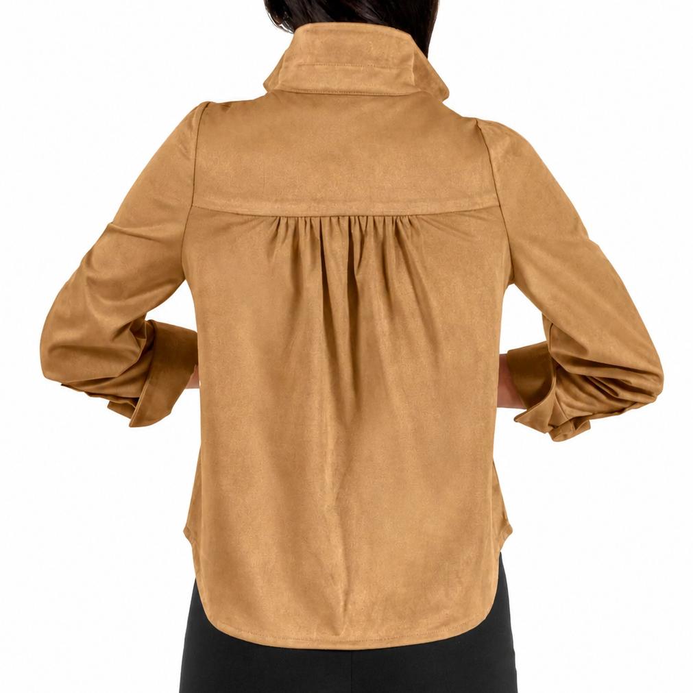 Gretchen Scott Ruffle Rumble Blouse-Ultra Suede-Women's Clothing-Kevin's Fine Outdoor Gear & Apparel